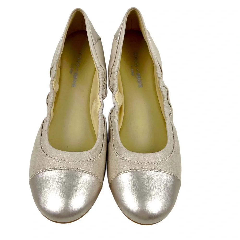 Easy Spirit Metallic Champagne/Silver Segessica Ballet Flat Size 6.5 by